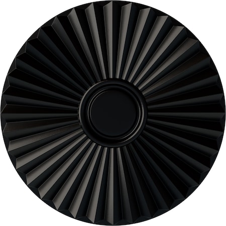 Shakuras Ceiling Medallion (For Canopies up to 5"), Hand-Painted Jet Black, 19 3/4"OD x 1 3/8"P
